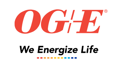  red OG&E We Energize Life tagline